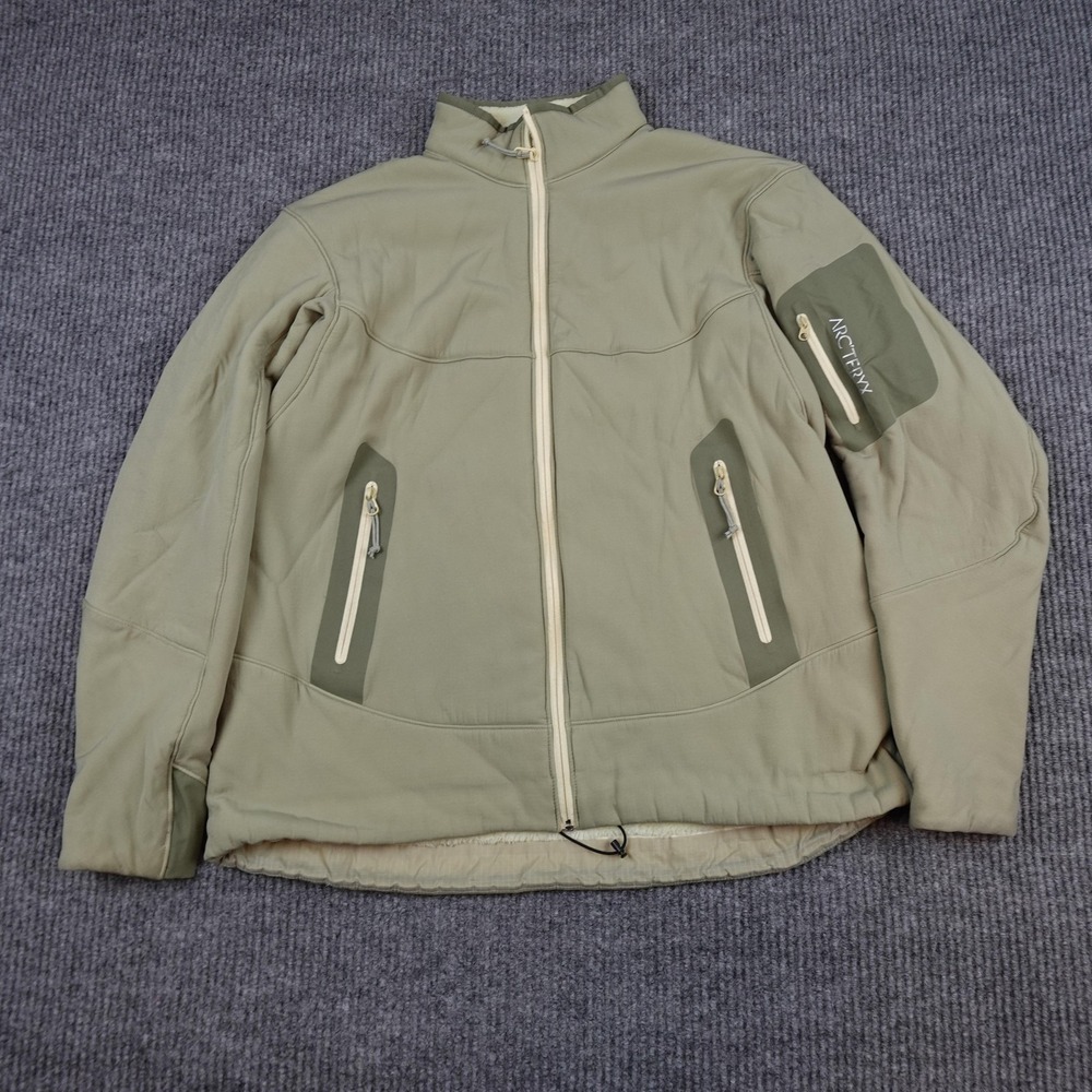 Vintage Arcteryx Jacket Womens XL Green Softshell Full Zip Polartec Lined Hiking